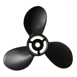 All Terrain Wheels 8,9 8,5 Schwarz Bootsaußenbordpropeller für Tohatsu 2-Takt 9,8 PS Aluminiumlegierung 3B2-64517-0 Motor