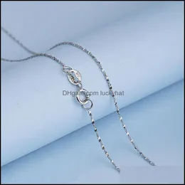 سلاسل S925 Sterling Sier All Star Jewelry Jewelry Carlearbone سلسلة الجملة مطلي 18 كيلو بايت عارية قلادة عارية الأزياء قلادة توصيل otxu8