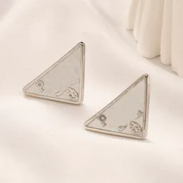 Moda Altın Basit Kaplama Sier Marka Tasarımcıları Kıvrımlar Stud Geometrik Ünlü Kadın Üçgen Kristal Rhinestone Pel Eling Düğün