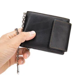 Wallets Anti-theft Men Business Wallet Portable Card Holder Case Solid Coin Purse Three Colors 11 1.5 9cm