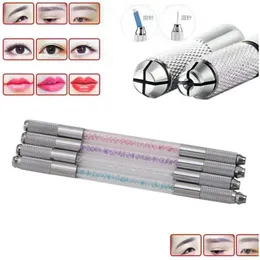 Other Tattoo Supplies Wholesale New Selling Manual Double Crystal Acrylic Pen Microblading Permanent Eyebrow Tools Drop Delivery Hea Dhtbp