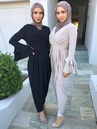 Ubranie etniczne muzułmańska nieregularna szata Vetement Femme Abaya Dubai Fashion Dress Islam Ubrania Long Women Musulman de Mode F2644