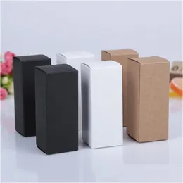 Present Wrap 10 Size Black White Kraft Paper Cardboard l￤ppstift kosmetik per flaska Essential Oil Packaging LZ1416 Drop Delivery Ho Dhdy8