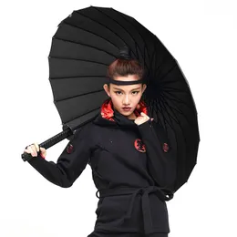 Oncourse Umbrella Creative Creative Long Handle Samurai Sword Japanese Ninjalike Large Windproof Sun Rain Straight Auto Open for Man 230113