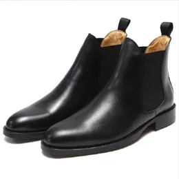 Botte Luxe Men Work Boots Fashion Office Genuine Leather Best Designer Handmade Man Shoes Da025