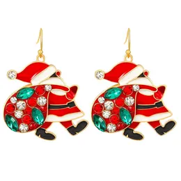Ciondola il lampadario gioielli di moda orecchini di Natale per le donne lettere dell'albero di Babbo Natale consegna di goccia Dhnxu