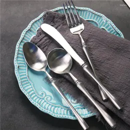 Conjuntos de utensílios de jantar 24pcs/conjunto de talheres de aço inoxidável