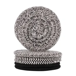 طاولة قطعة قماش منسوف يدويًا Macrame Coasters Cotton Rope Roped Plaged Cup Cup Decor Decor