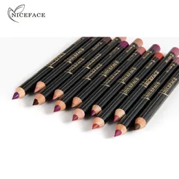Lápis de lábios profissionais conjunto de lápis fosco de lápis d'água duradoura liso lipliner lipliner maquiagem kit de ferramentas cosméticas 12 cores