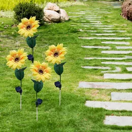 LED Solar Blume Lantern Sonnenblumengartendekoration wasserdichtes Außenlandschaftsrasenlicht