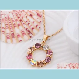 ￖrh￤ngen halsband brudt￤rna smycken set br￶llop kristall parti 18k guld indisk afrikansk mode droppleveransupps￤ttningar dhphs