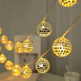 Stringhe 20/10/40 Disco Ball LED Party Light String String Fairy Christmas Per per matrimoni per le vacanze all'aperto Natale