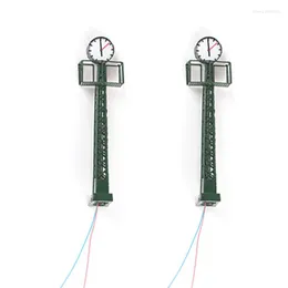 Uhr-Reparatur-Sets, 2 Stück, Modelleisenbahn-Lichter, Gittermast-Lichtschiene, N-Layout, LED-Lampen für die Gartendekoration von Schienen