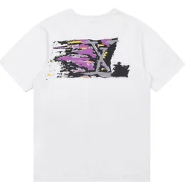 2023 magliette da uomo firmate graffiti manica corta felpa traspirante in cotone alla moda versione alta abbigliamento uomo e donna personalizzato M-5XL