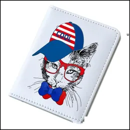 Party Favor SubliMation Passport Holder Doblesided DIY Card Bag Pu Leather Bifold Wallet Creative Xmas Gift RRA10368 Drop Delivery Otsxh