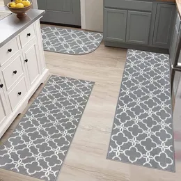 Meyjey 3 peças de tapete de cozinha com corredores de tapetes de cozinha não deslizantes laváveis