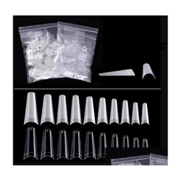 Ложные гвозди прозрачные женщины 500pcs/Pack Artificial Nail Tip Натуральный/прозрачный цвет