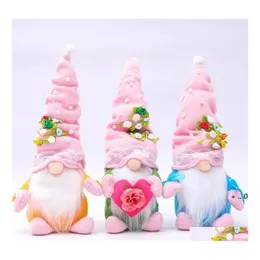 Favor de festa suprimentos Dia das m￣es Dwarf Gift Flores da primavera Dwarfs Gnome Anivers￡rio de P￡scoa Dias Dias do festival Drop Drop Deliv Dh2qx