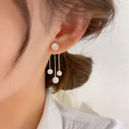 Dangle Earrings & Chandelier Korean Elegant Cute Opal Ball After Hanging Drop For Women Ladies Fashion Tassel Pendientes Jewelry GiftsDangle