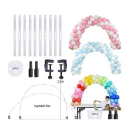 Dekoracja imprezy Ballons Akcesoria 1 Zestaw balonów stojak Uchwyt Kolumna Balon Arch Arch Baloon Brild Baby Shower Wedding Dhdl9