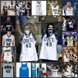 O basquete universitário usa 3 max abmas oral roberts University Basketball Jersey 2022 NCAA Final Four Oru camisas 13 Nate Clover III 14 Deshang Weaver Trey Phipps