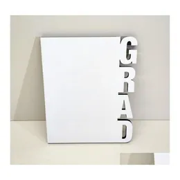 Ramar och lister Grad Woodiness SubliMation Blank Mdf Diy P O Frame Three Nsional Slate Letter Form Laser Cutting Home Drop Del Dh81f