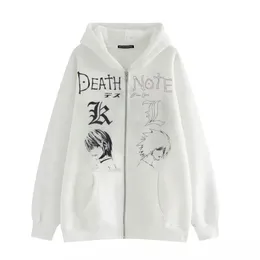  Kadın Hoodies Sweatshirts Fermuar Hoodie Death Note Kawaii Doğrudan Satış Harajuku Y2K Ceket Tanımsız Kpop Uzun Kol Kawaii Giysileri Kadın Jack 230113Ba2m