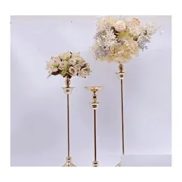 パーティーデコレーション10 PCS PLINTH GARLAND CANDLE HOLDER GRANDイベントバックドロップウォークウェイロードリードウェディングテーブルフラワーセンターピースドロップD DHMHG