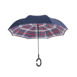 Paraplyer händer dubbla lager omvänd väderbeständig bil reklam paraply vattentät inverterad droppleverans hem trädgård hushåll sol dhkzh