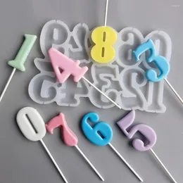 Выпечка плесени числовая форма моделирования DIY Lollipop Силиконовая плесень шоколадная конфеты