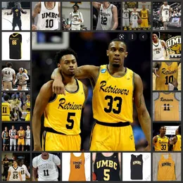 대학 농구 착용 대학 농구 착용 5 Darnell Rogers Jerseys UMBC Retrievers Basketball Jersey 2022 NCAA Final Four Jerseys 25 Nathan Johnson Dimitr