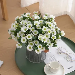 Dekorative Blumen Künstliche 21 Köpfe Herbst Seide Gänseblümchen Bouquet Weihnachtsdekorationen Vase Für Zuhause Hochzeitsdekoration Gefälschte