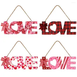 Party Decoration Love Hanging Sign Wooden Valentine's Day Romantic Decorative Happy Wall Door Decor