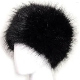 Cycling Caps 2023 Winter Women Russian Ushanka Cossack Faux Fur Snow Hat Warmer Ear Cap Ski Outdoor Headband