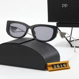 패션 디자이너 여성 PPDDA 선글라스 2616 남성 유니스인 야외 유리 레트로 작은 프레임 두꺼비 UV400 최고 품질