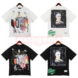 High Street Mens Summer T Shirt Womens Fashion Vampire Graffiti Print Cotton Tees Lovers Hip Hop Colorful Clothing Size S-XL