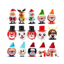 Party Favor Ups Electronic Pets Windup and Winding Walking Santa Claus Elk Penguin Snowman Clockwork Toy Christmas Child Gift Toys D DHA5N