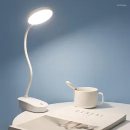 Tafellampen 1200 mAh LED -lamp Oplaadbare stand Kids Desk Stepless Diming For Student Study Reading Book Lights DC 5V
