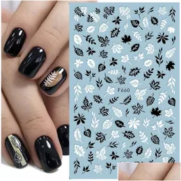 Stickers Decals 8 Sheets Manicure Nail Art Embossed Tip Stencils Decorations Japanese Siering Paste For Girls Wo Dhzim