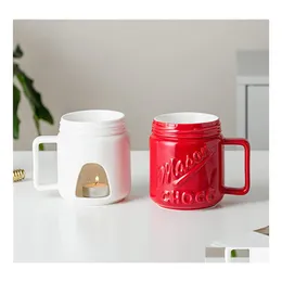 Muggar fondue mugg cup set personlig mini potten choklad och ostfonder gör kit smör smält koppar med liten värmare droppe leverera dhuv8