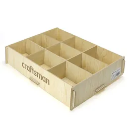 Storage Boxes & Bins 9 Grid Wood Box Creative Manual DIY For Socks Underwear Home Space Save Sundries Jewelry