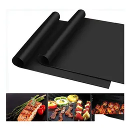 BBQ Tools Accessories Grill Mata Trwała bezstronna grilla 40x33cm Prześcieradło gotowania mikrofalowe piekarnik narzędzie narzędzie narzędzie Dostawa Home GA DHV3Z