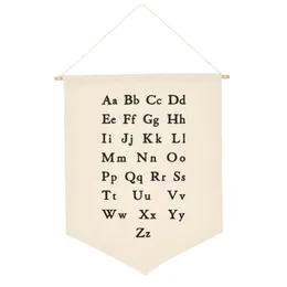 Decorative Figurines Kids Room For Baby Hanging Pennant Ornaments Wall Canvas Banner Durable Alphabet Gift Home Decor Display Nursery Flag