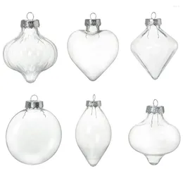 Christmas Decorations Clear Plastic Fillable Ornaments Ball For Party Hanging Pendant Hollow Balls Tree Decoration Kids Gift