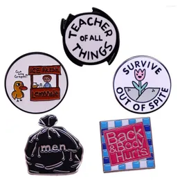 Broszki cytaty Kolekcje dekoracyjne teczki odznaki szkliwa szpilki na ubrania klapy do plecaku