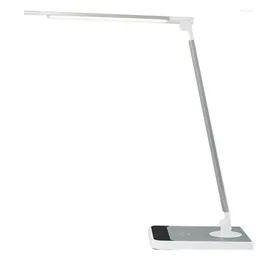 Tischlampen LED-Schreibtischlampe 72 Glühbirne 3-Farben-Hand Drahtloses Laden Rotation Touch Augenschutz mit Timer