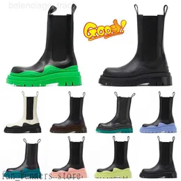 Triple S Designer Boots Bottegas Tire Chelsea Platform Boots M￤n kvinnor Skor lyxig antislip utomhus fotleds toppv￥g f￤rgad gummi yttersula elastisk elastik