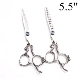 Hair Scissors C9006 5 Jp 440C Customized Hairdressing Haircut Set Cutting Shears Thinning Professional Drop Dhhnq