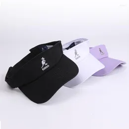 Berets Kangol Kangaroo Embroidery Empty Top Cap Leisure Sports Golf Men's And Women's Summer Sunshade Hat Travel Visor