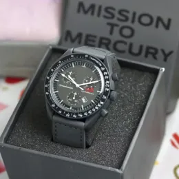 2023 Bioceramic Moon Watch sales hot quartz chronograph men's watch Mercury Mission 42mm Nylon luxury Limited edition